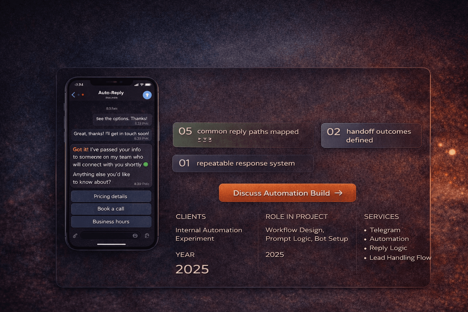 Telegram Auto-Reply Bot project preview
